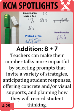 Single-Digit Addition: A Range of Strategies for Solving 8 + 7